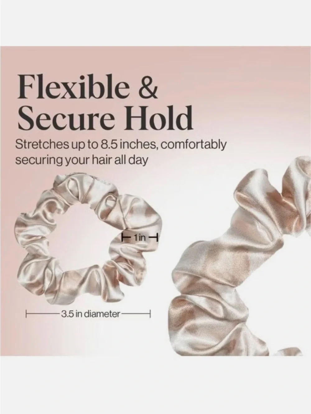 Kitsch Satin Scrunchies - Blush Pink (5 Pack)